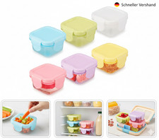 6 Kleine Gefrierdosen, Frischhaltedosen mit Deckel Klein 60ml, Mikrowellengeeign