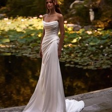 Customize Elegant Mermaid Wedding Dresses 2026 Stunning Strapless Floor Length