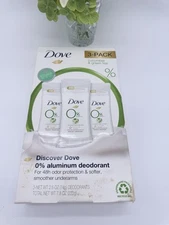 Dove 0% Aluminum Cucumber & Green Tea Deodorant 3 Pack
