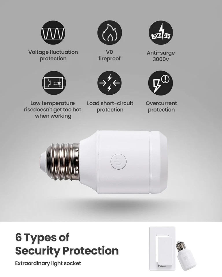 Wireless Light Switch Socket Set - Remote Control - Image 4 of 4