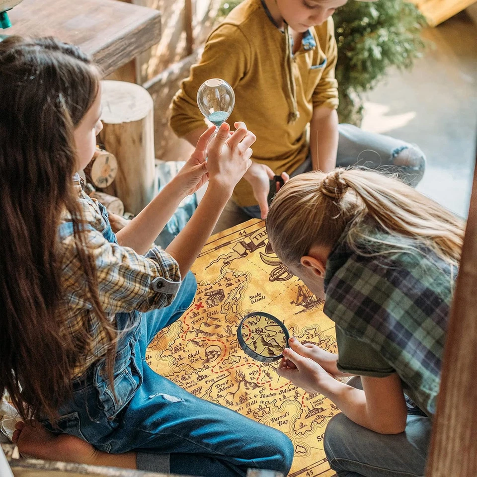 Mapa del Tesoro Pirata 4 Piezas Aventura Mapa del Tesoro De Colección para Fiesta Pirata Sup Foto 4 de 4