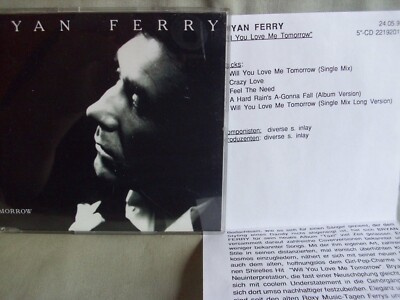 Bryan Ferry- Will you love me tomorrow- 5-Track-MCD mit Produktinfo