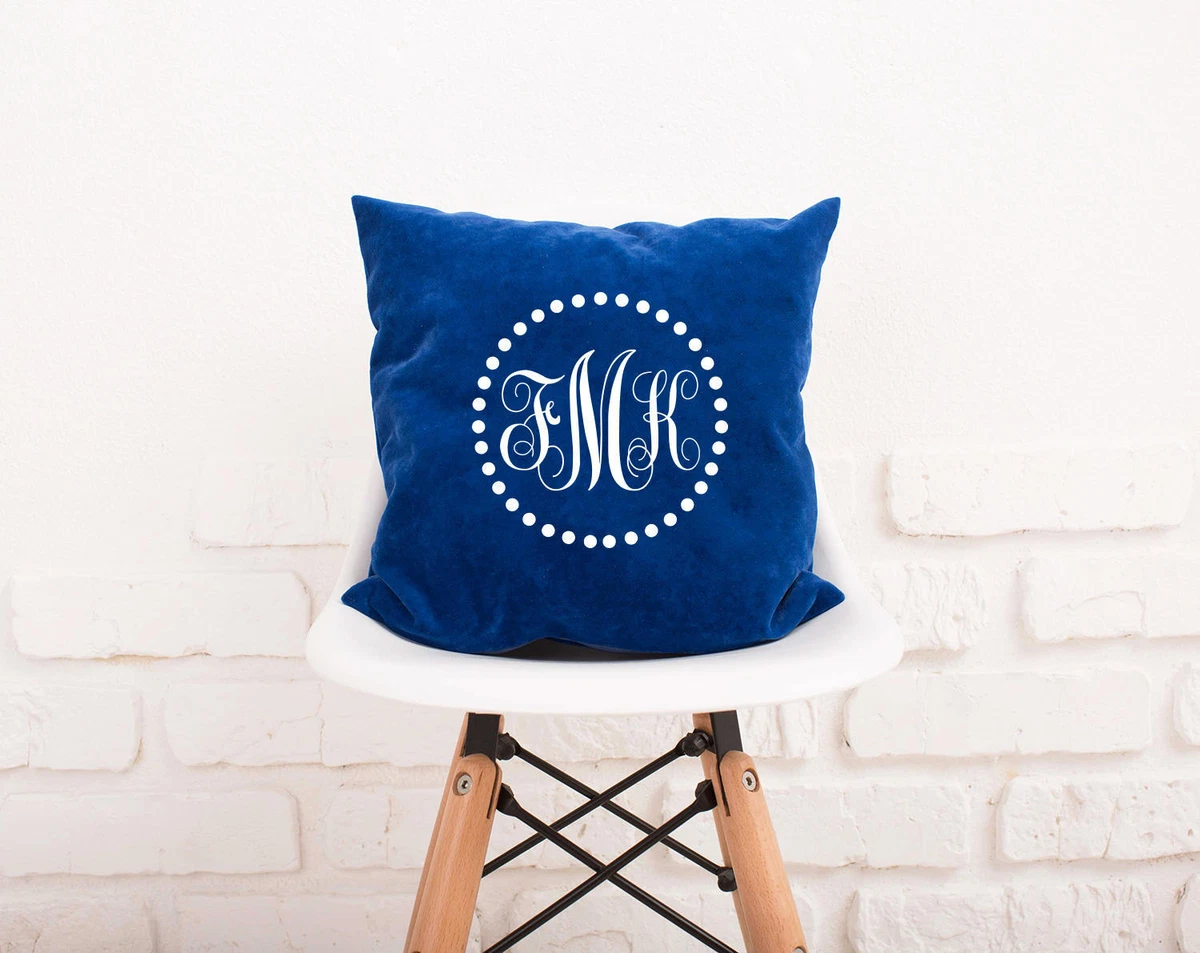 Monogram Pillow Covers. Name Pillowcase. Personalized Initials