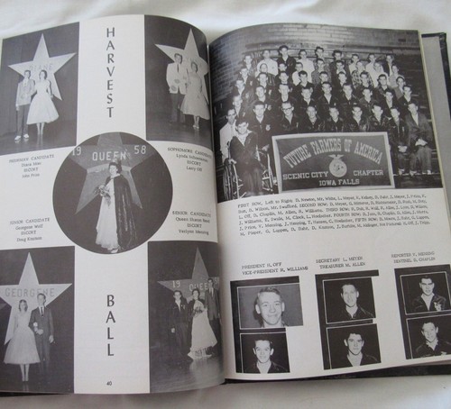 1959 THE CADET IOWA FALLS HIGH SCHOOL YEARBOOK ANNUAL EMBOSSED COVER - Picture 4 of 5
