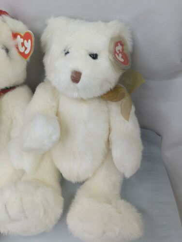 Ty Buddies White Bear Plush Lot Romeo Holiday Lacey 1997 2002 Stuffed Animal Toy - Picture 4 of 11