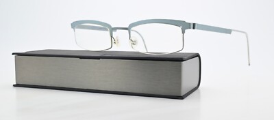 LINDBERG Brille Mod 4005 Salbeigrün Seidenmatt Rechteckig Strip Titanium Denmark