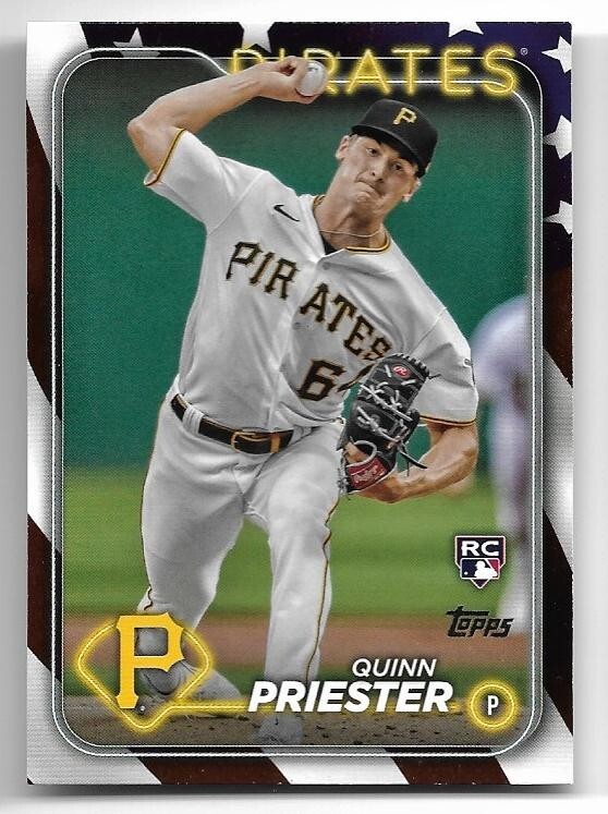 2024 Topps Independence Day Parallel #93 Quinn Priester RC PIRATES #d 60/76