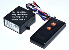 MSD 12V 15A 315MHZ LONG-RANGE REMOTE-CONTROL RELAY SWITCH RS101