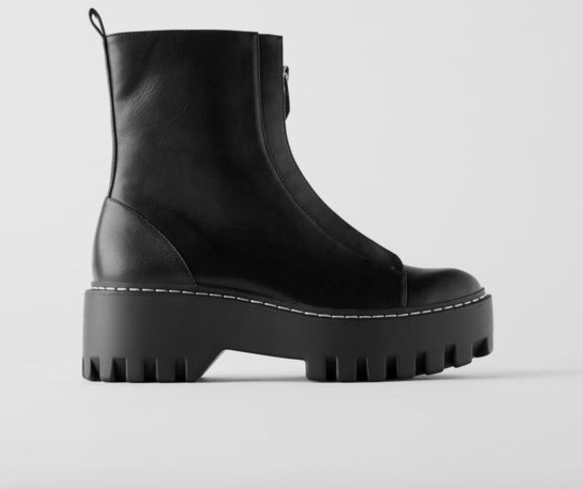 Zara Chunky Heel Ankle Boot With Zip Size 10 | eBay Zara Chunky Heel Ankle Boot With Zip Size 10 | eBay