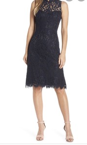 eliza j navy lace dress