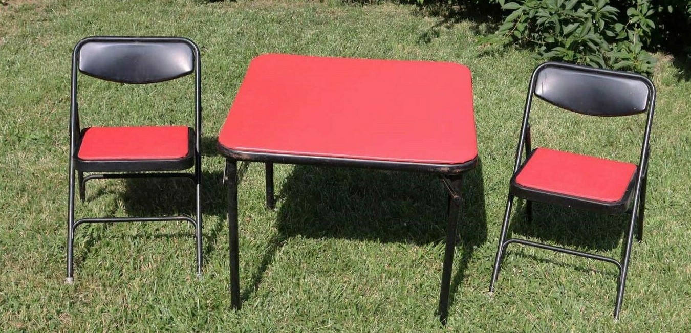 children's metal folding table and chairs