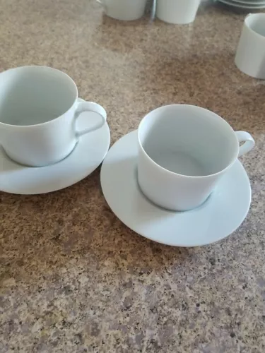 SET OF 2 BLOCK SPAL LISBOA WHITE Flat Cup Teacup REPLACEMENT