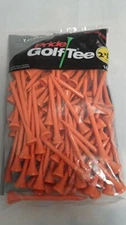 Pride Golf Tee Birch 2 3/4" Tees 100 Ct Bag Orange NEW
