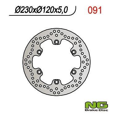 Disque de frein arrière NG pour motos Kawasaki KLR 650 et KLE 500