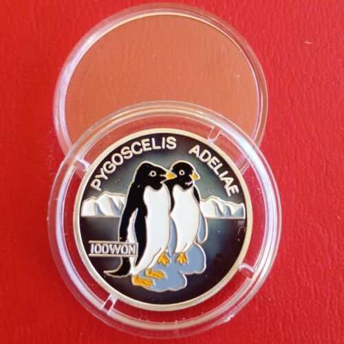 100 Won 1995 Korea PP / Endangered Species Penguin Colored / KM#70