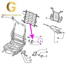 FIAT BRAVO MAREA PALIO SIENA POMELLO REGOLAZIONE SEDILI ANTERIORI 174441636