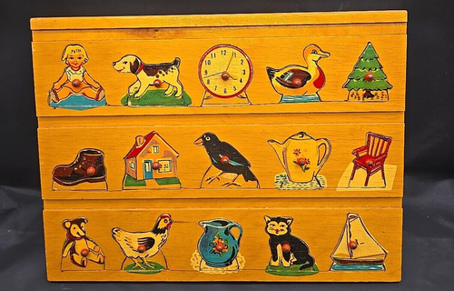 Puzzle infantil madera mediados siglo años 50 vintage, hecho en Holanda. - Imagen 2 de 4