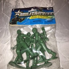Greenbrier - Military Action Figures - Green Hard Plastic - 4 Count - New C2
