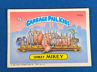 1986 Topps Garbage Pail Kids GPK Spikey Mikey Die Cut Sticker Card ...