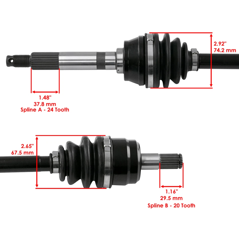 Eje articulado CV delantero para Kawasaki Mule 610 KAF400 2005-2016 59266-0039 Foto 3 de 4