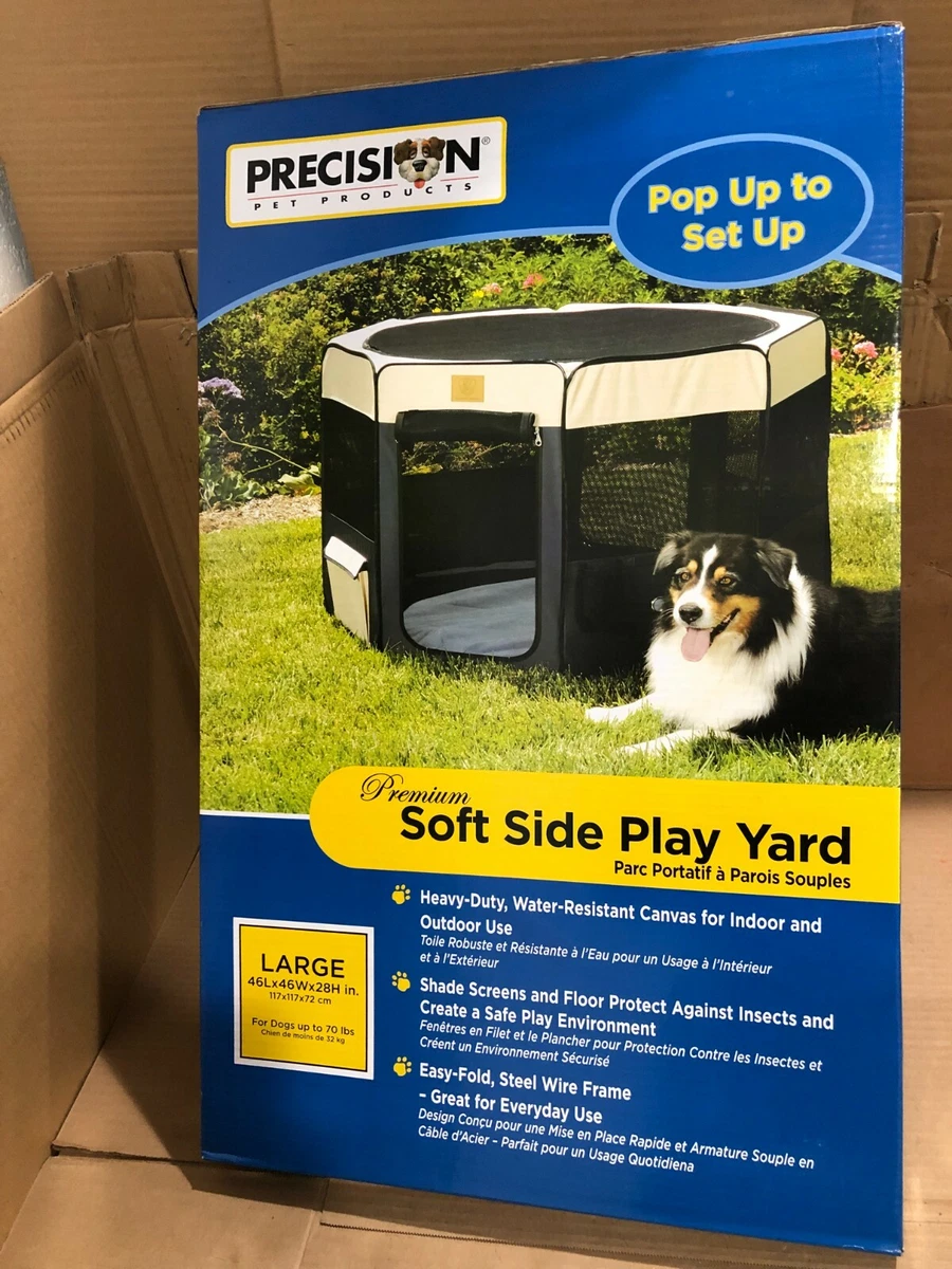 PRECISION PET PRODUCTS SOFT SIDE PLAY YARD LARGE 46LX46WX38H in NEW FREE SHIP