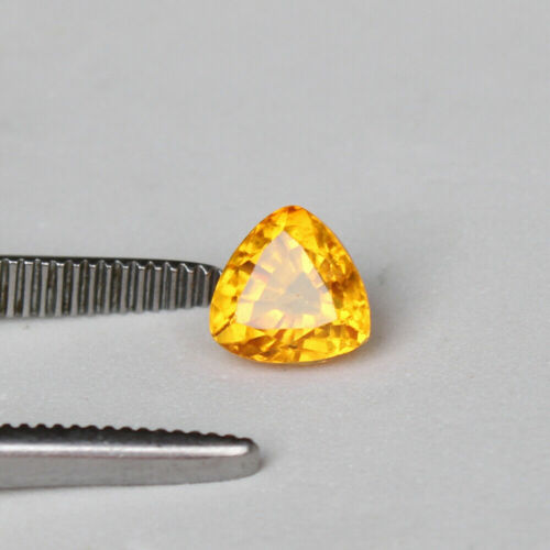 Piedra preciosa suelta de zafiro amarillo corte trillón real 3,30 quilates mejor calidad - Imagen 3 de 6