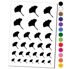 Ginkgo Leaf Solid Temporary Tattoo Water Resistant Set