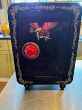 Vintage Brumberger Mosler Junior Miniature Combination Safe Toy Bank