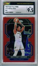 2022 Panini Prizm WNBA "Red" #141 BRITTNEY GRINER Mercury /199 (MINT+) CSG 9.5