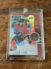Jaccob Slavin IP Signed UD Synergy Card JSA Coa Autographed Hurricanes