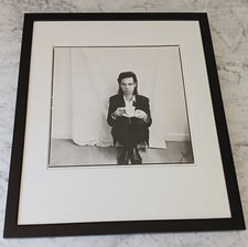NICK CAVE 16x20 framed B&W photograph Marina Chavez signed New York City 1994