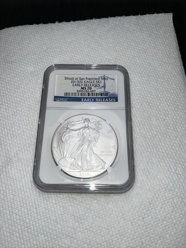 2013 S Silver Eagle Dollar MS70 Early Releases NGC Certified
