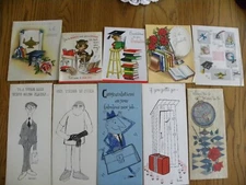 Assorted Vintage Graduation Cards - 1954 - Used