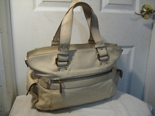 MARC JACOBS Beige Leather Gold Hardware Large Tote Shopper Shoulder Bag