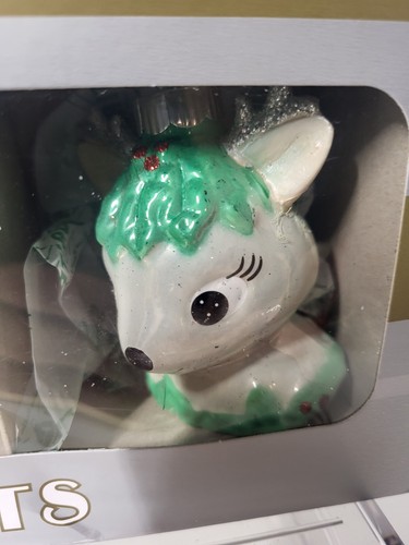 Christopher Radko Shiny Brite 3 Glass Christmas Ornaments Santa Snowman Reindeer - Picture 5 of 7