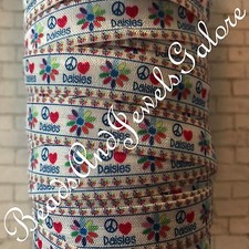 Girl Scouts foe elastic ins daisies hair tie daisies ribbon Girl Scouts ribbon