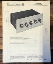McIntosh C-4 C-4P Preamplifier Sams Service Manual Original 