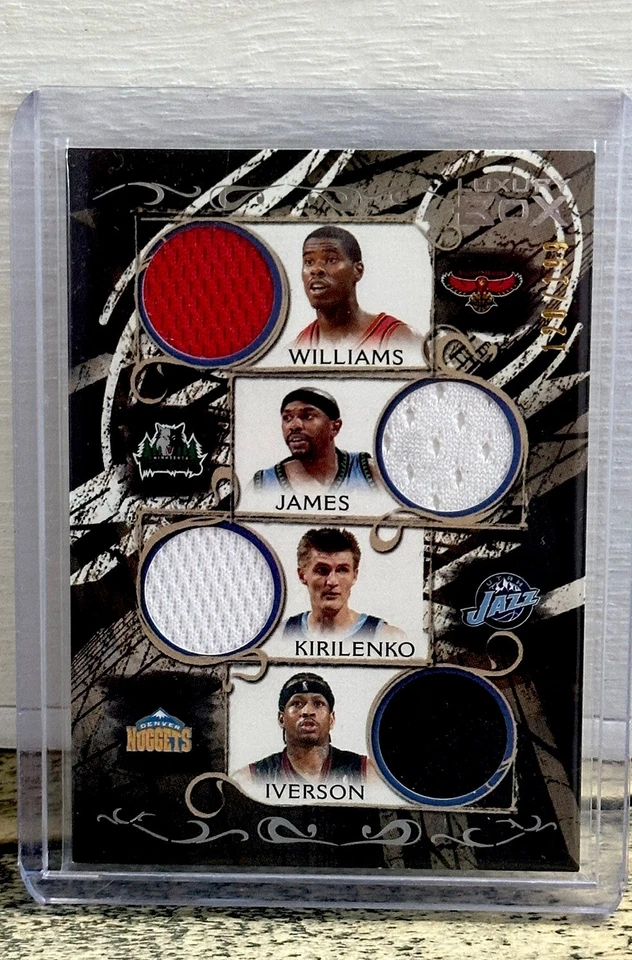 ALLEN IVERSON CAMISETA MUESTRA RELIQUIA TARJETA USADA EN JUEGOS Numerada /199 🔥 Foto 2 de 4