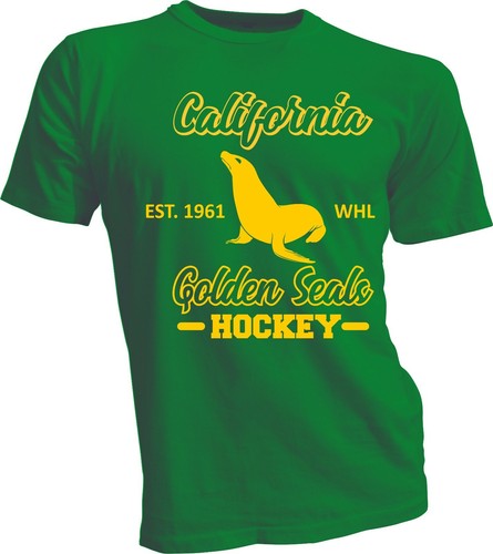 California Golden Seals WHL NHL Men's Tee T-Shirt Handmade Ice Hockey Team Green - Picture 2 of 4