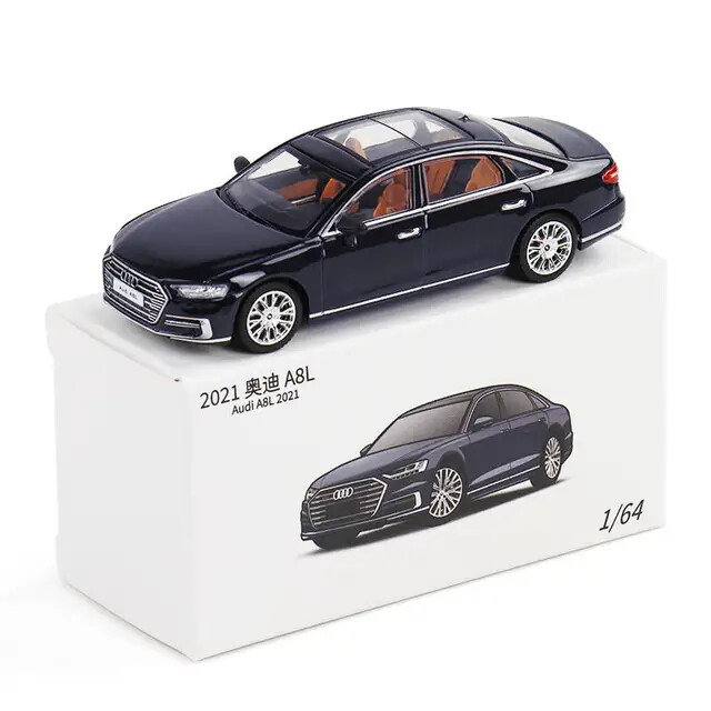 1/64 Audi A8 Horch A7 Diecast Model Car Miniature Collectible Toy Gift for Kids