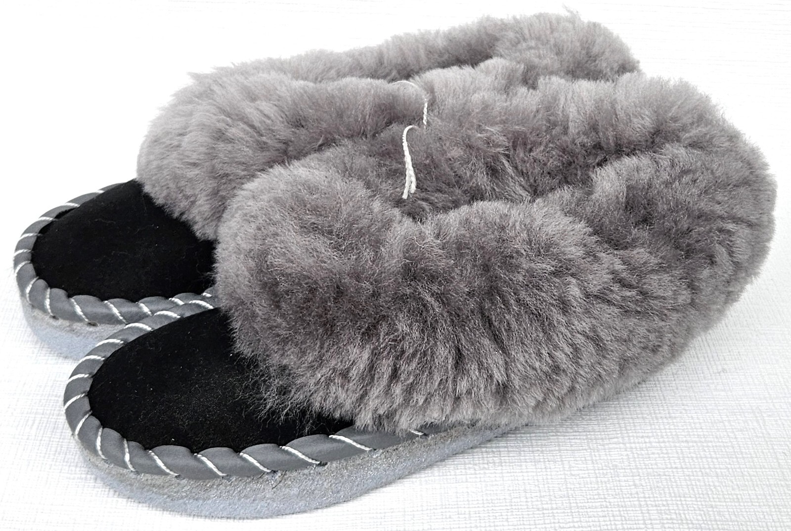 APL PELLICCIA DI AGNELLO PANTOFOLE CALDE taglia 32 NUOVE pelle di pecora pelle fatte a mano (9.24)