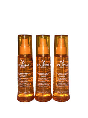 3x 100ml Collistar Farbschutz-Haaröl-Spray,