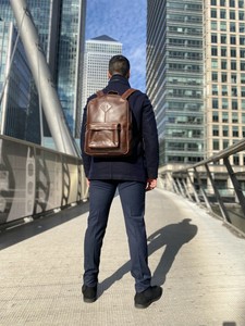modern leather backpack