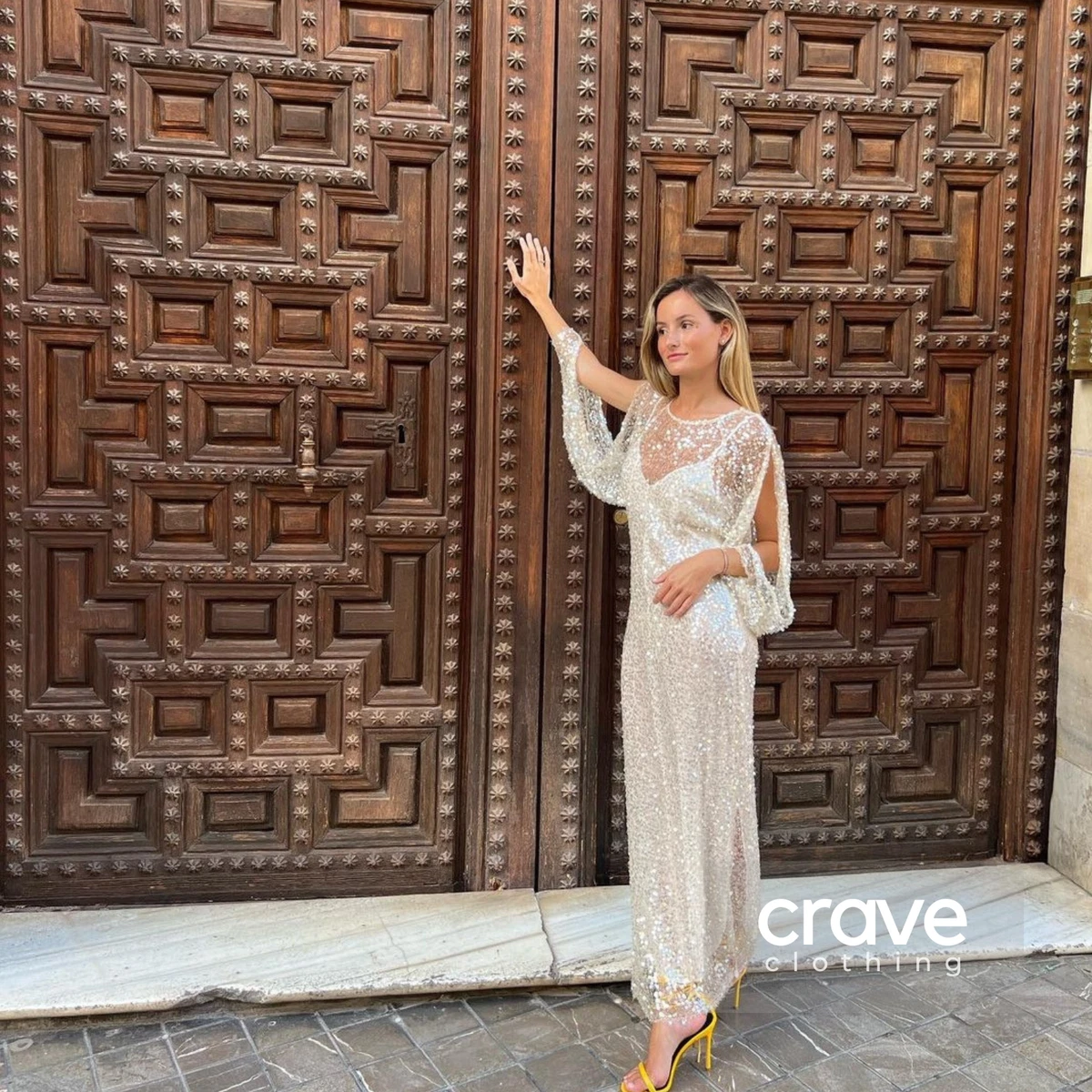 Zara long hotsell sequin dress