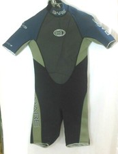 Bare Wetsuit XS Black Blue Green Shorty Spring 2.2 Velocity Hydro Stretch VGUC