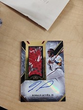 2025 Topps Tier One Ronald Acuna Jr Gripping Relic Patch Auto 2/10 ZP