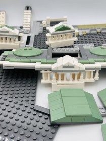 LEGO 21030 U.S. Capitol Architecture Partial Set w/ Name Tile Dome Columns Base