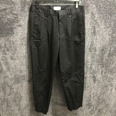 Topman Pants Mens 30x30 Black Dress Trousers Slim Tapered Cropped Ankle