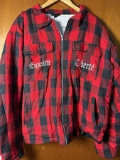 Du Jour France Jacket Mens XL Buffalo Plaid Flannel Hip Hop Street Wear Y2K