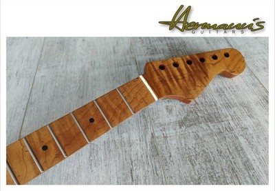 Str*t HQ One Piece Curly Flamed Roasted Maple Neck, 22 Frets, Nitro Satin, SOM-2